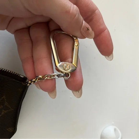 Authentic Louis Vuitton Brown Monogram Key Pouch